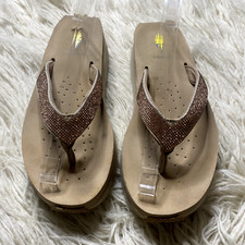 Volatile PV101-715 Neville Flip Flops Womens Sandals Casual  - Gold Size 10
