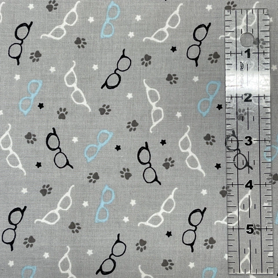 Estampados y vasos de patas de regla de gatos tela de algodón camelote cuarto de grasa o continuo Foto 4 de 4