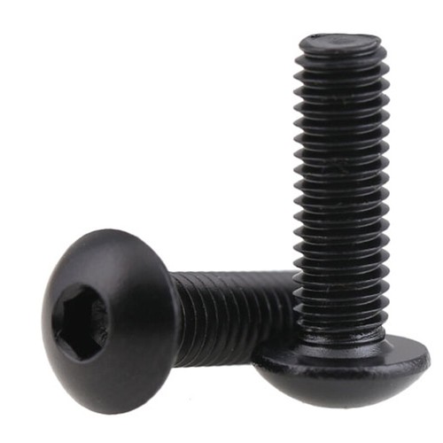 M3 - 0.5 Black 304 Stainless Steel Button Head Socket Cap Screws Metric ISO 7380 - Picture 4 of 4