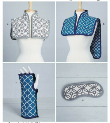 Simplicity Cold Pack Wrist Back Shoulder Brace Eye Mask 9331  Sewing Pattern