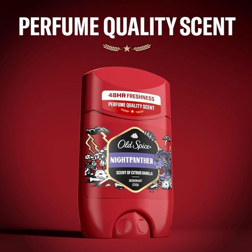 6 x Old Spice Night Panther Deodorant Stick For Men 50 ml, 48H Fresh - Picture 4 of 9