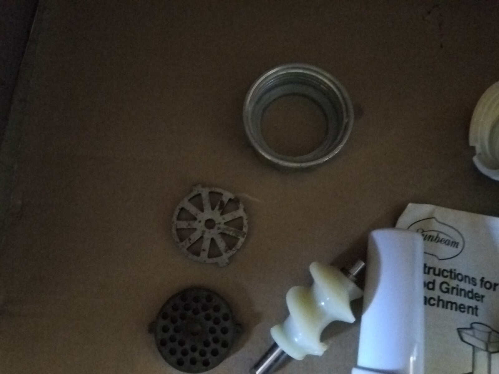 Vintage 1984 Sunbeam Counter Top Mixer Meat Grinder Attachment eBay