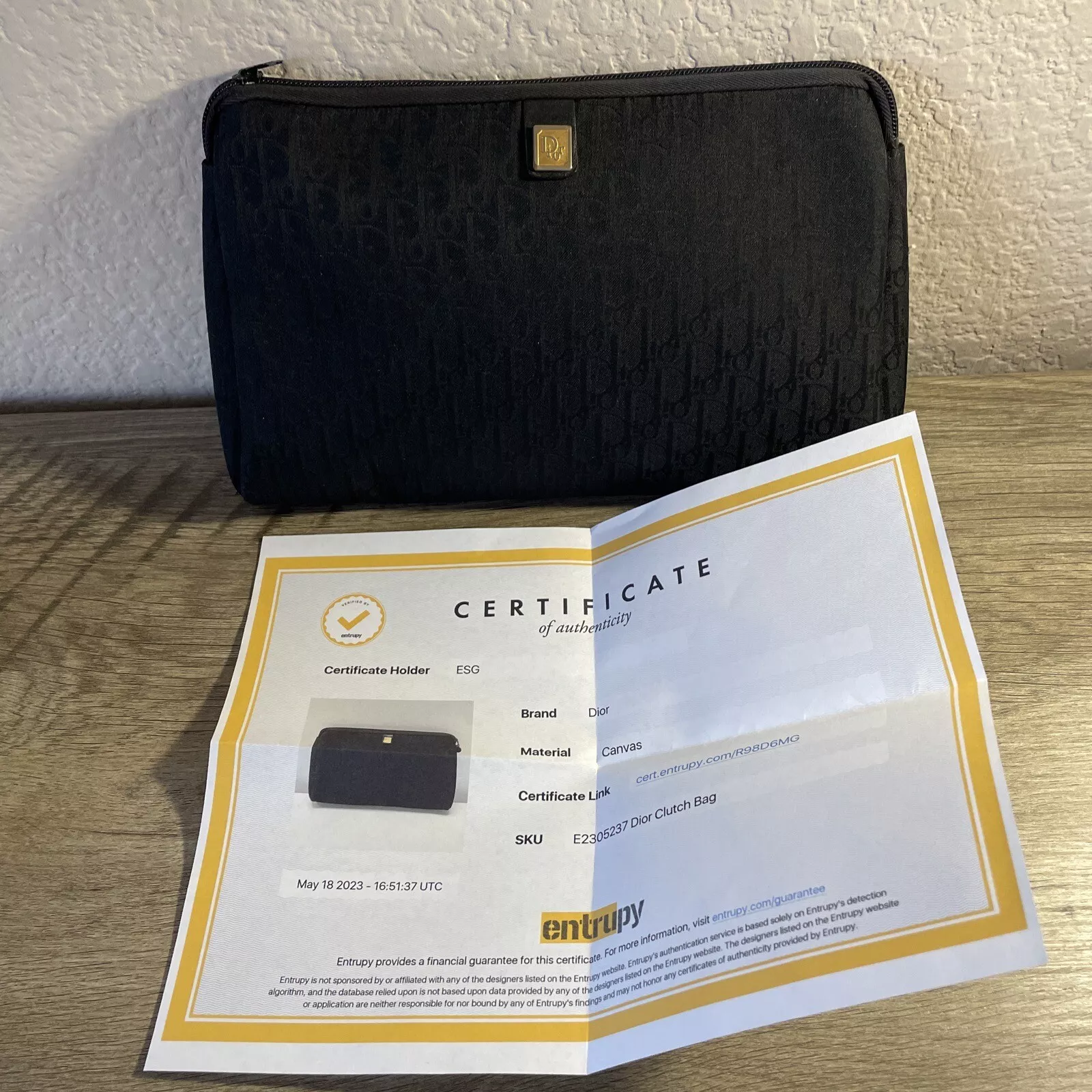 Sac à main vintage Christian Dior sac à main maquillage étui cosmétiques sac monogramme