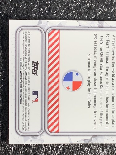 2020 Bowman Mega Box Spanninig The Globe Pink Refractor Miguel Amaya Cubs 17/199 - Picture 5 of 6
