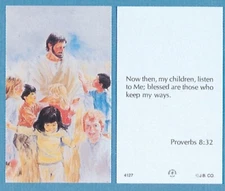 JB4127P Proverbs 8:32 HC Paper Holy Card Pack of 100 Pieces