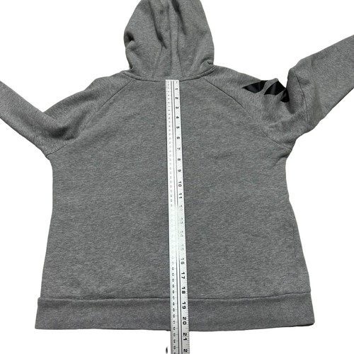 Adidas Hoodie Sweatshirt Boys Large 14-16 Gray Fleece Pullover Pocket Outdoor - Picture 6 of 7