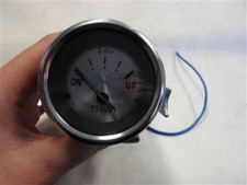 TELEFLEX 63735 TRIM GAUGE SILVER FACE CHROME BEZEL MARINE BOAT