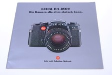   LEICA R, R4-MOT CAMERA AND LENSES ORIGINAL PRODUCT GUIDE BROCHURE GERMAN 128