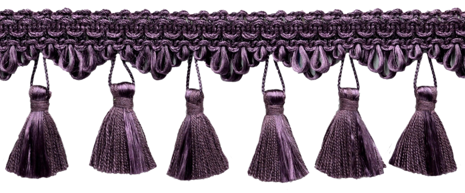 Tassel Fringe Trim, Style# TFSS0225, Color# H07 - Eggplant Purple [27 Yards]