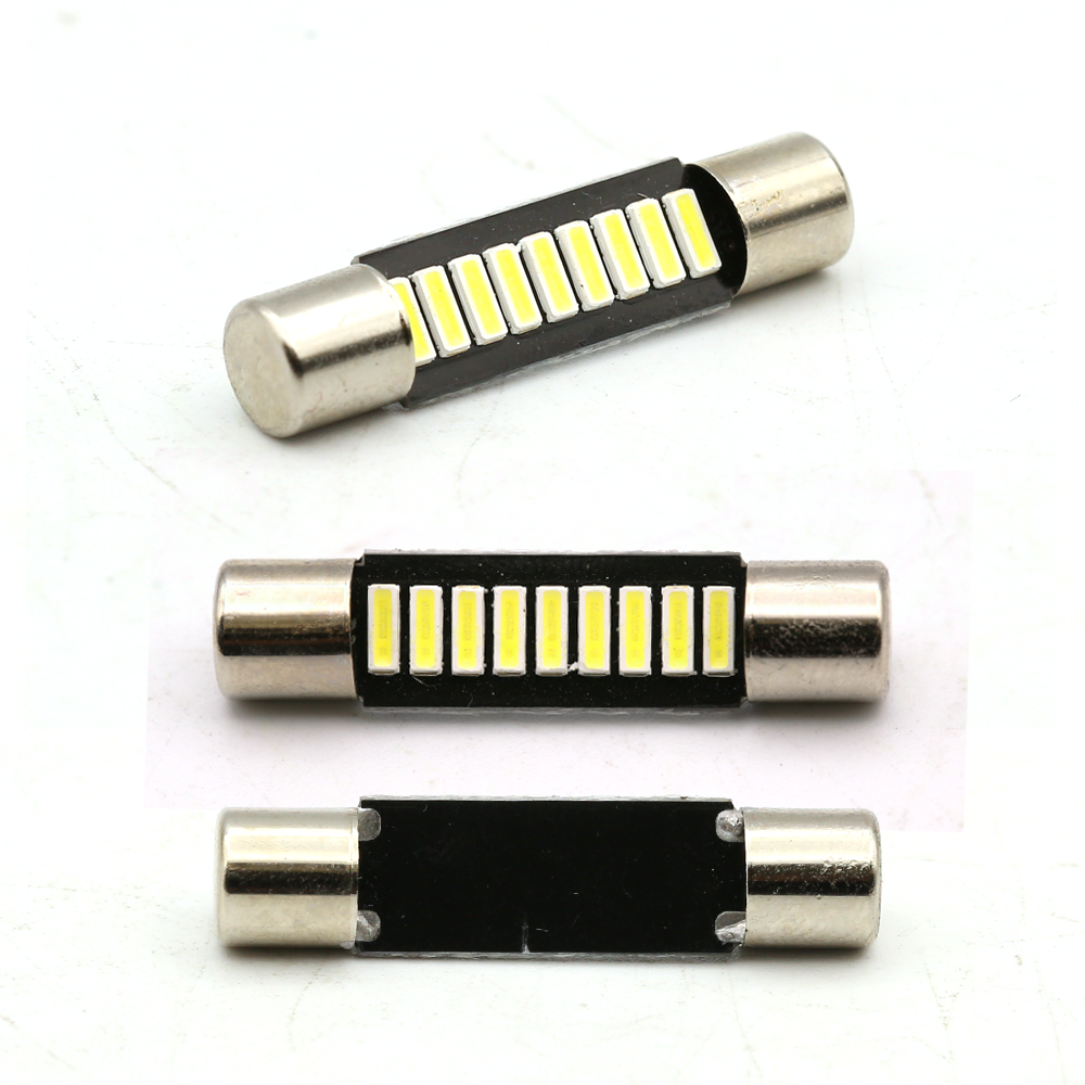 Syneticusa 10x 4014 High Power LED Bulbs – Sun Visor Vanity Mirror Light – 29mm Fuse Shape – 6614 6641