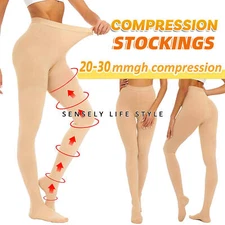 Compression Pantyhose Stockings for Women Men, Plus Size Support 32mmHg Tights
