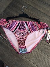 Gibson Latimer L Multi Color Adjustable Sides Bikini Bottom NWT msrp 42.00