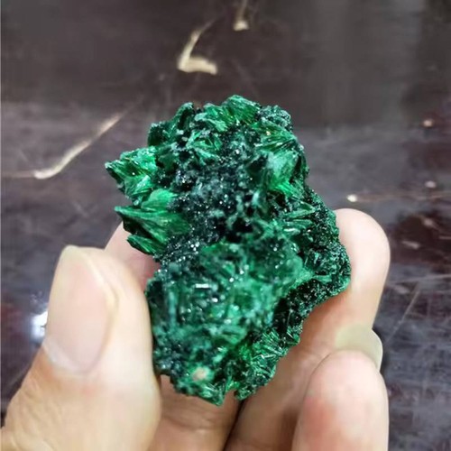 Natural Malachite Quartz Crystal Rock Block Polished Pattern Specimen