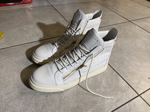 Excellent White Leather Side Zip Rear Zip Boots Size 12 Eu 45 Made In Italy Ebay