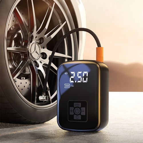 Digital Car Tyre Inflator Mini Pump Portable Auto Air Compressor Bike Motorcycle - Picture 13 of 17