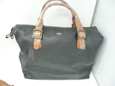 Mark and Graham Brooklyn Buckle Black Bag Purse mono ABD