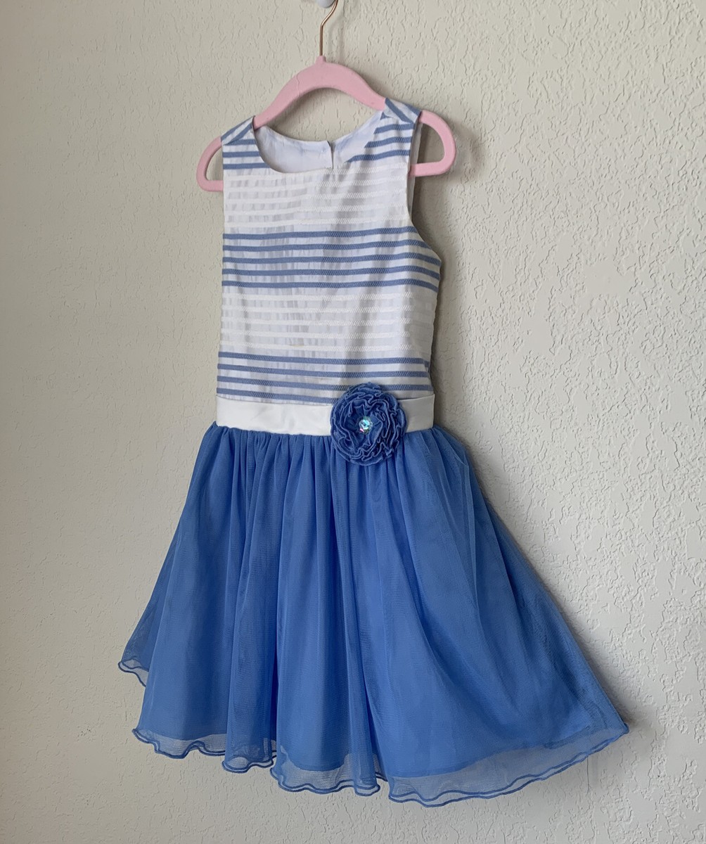 JONA MICHELLE Periwinkle Blue Dress Crinoline Skirt Size 5 Special Occasion  | eBay