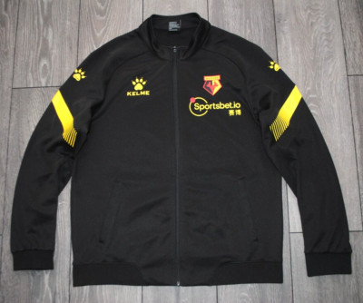 WATFORD ENGLAND 2020/2021 TRAINING FOOTBALL TOP JACKET KELME SIZE L ADULT BLACK
