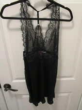 ADORE ME BLACK ZANDY SLIP CHEMISE SLEEP LINGERIE SIZE MEDIUM  NEW