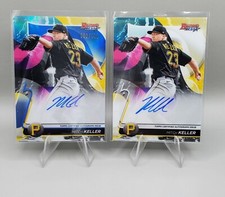 (2) 2020 Bowman's Best of MITCH KELLER Base Auto & Blue Refractor Auto #d 82/150