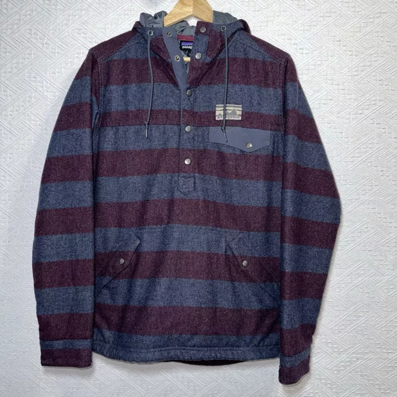 patagonia reclaimed wool snap-t insulated quilted hoodie