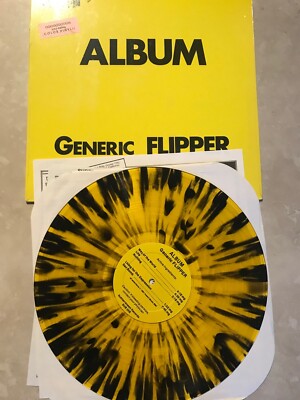 Flipper Album Generic Lp Yellow Black color Vinyl KBD SF Underground Punk Tools