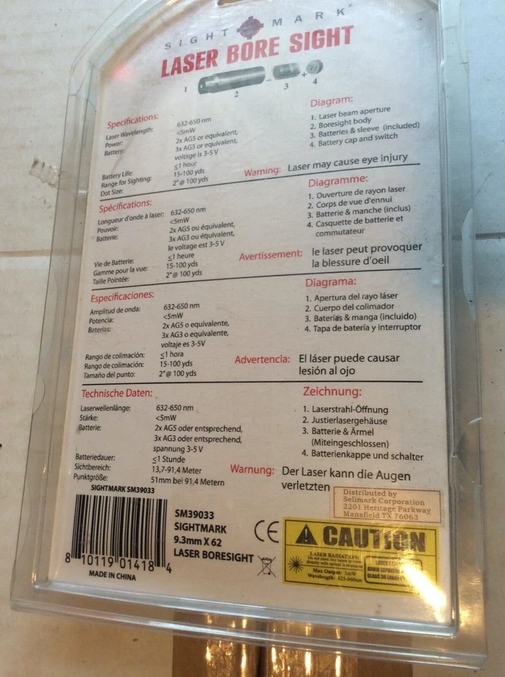 SIGHTMARK LASER BORESIGHT 9.3mm x 62 SM39033 - Image 2 of 2