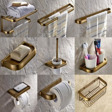 Antique Brass Wall Mount Bathroom Accessories Set Bath Hardware Towel Bar ee018