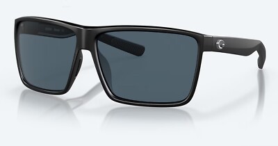BRAND NEW Costa Del Mar RINCON Matte Black / Gray Polarized Glass 580G