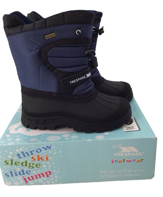 Trespass Kinder Schneestiefel Navy UK 2 Neu