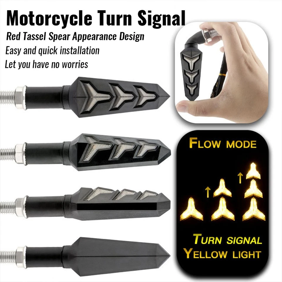 Indicadores de luz de señal de giro LED fluidos 4 piezas para KTM Super Enduro Supermoto Foto 4 de 4