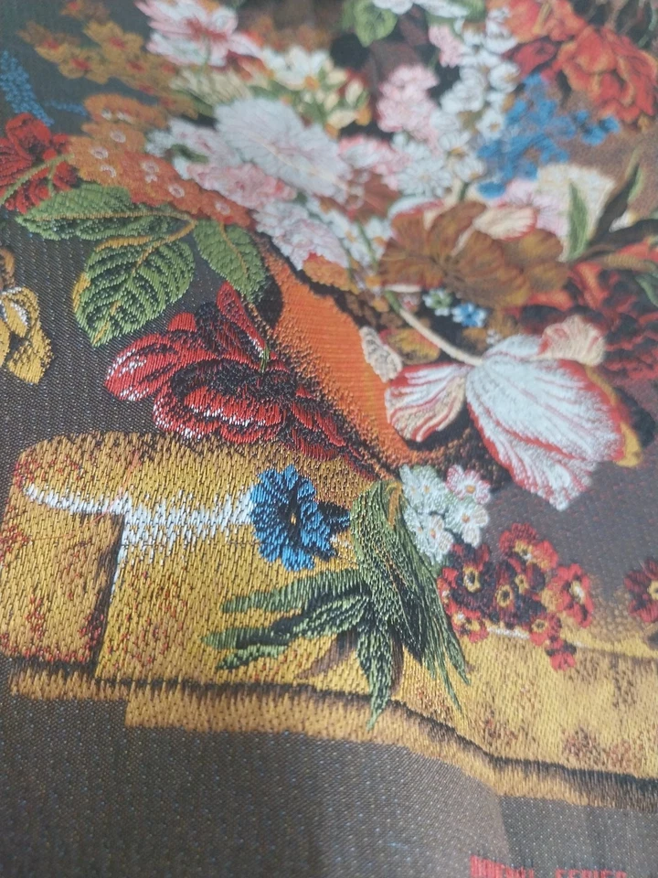 BIANCHINI FERIER 2 Bouquets identiques brodés en fils de soie. Made in France  - Photo 3/4