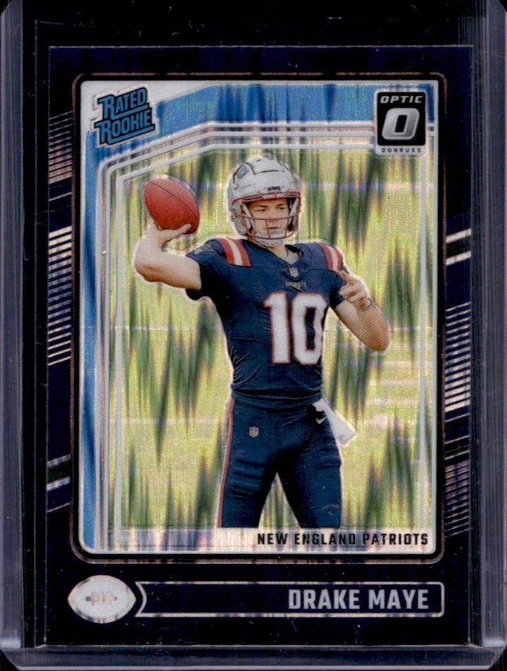 2024 Donruss Optic Drake Maye Purple Shock Rated Rookie #229 Patriots