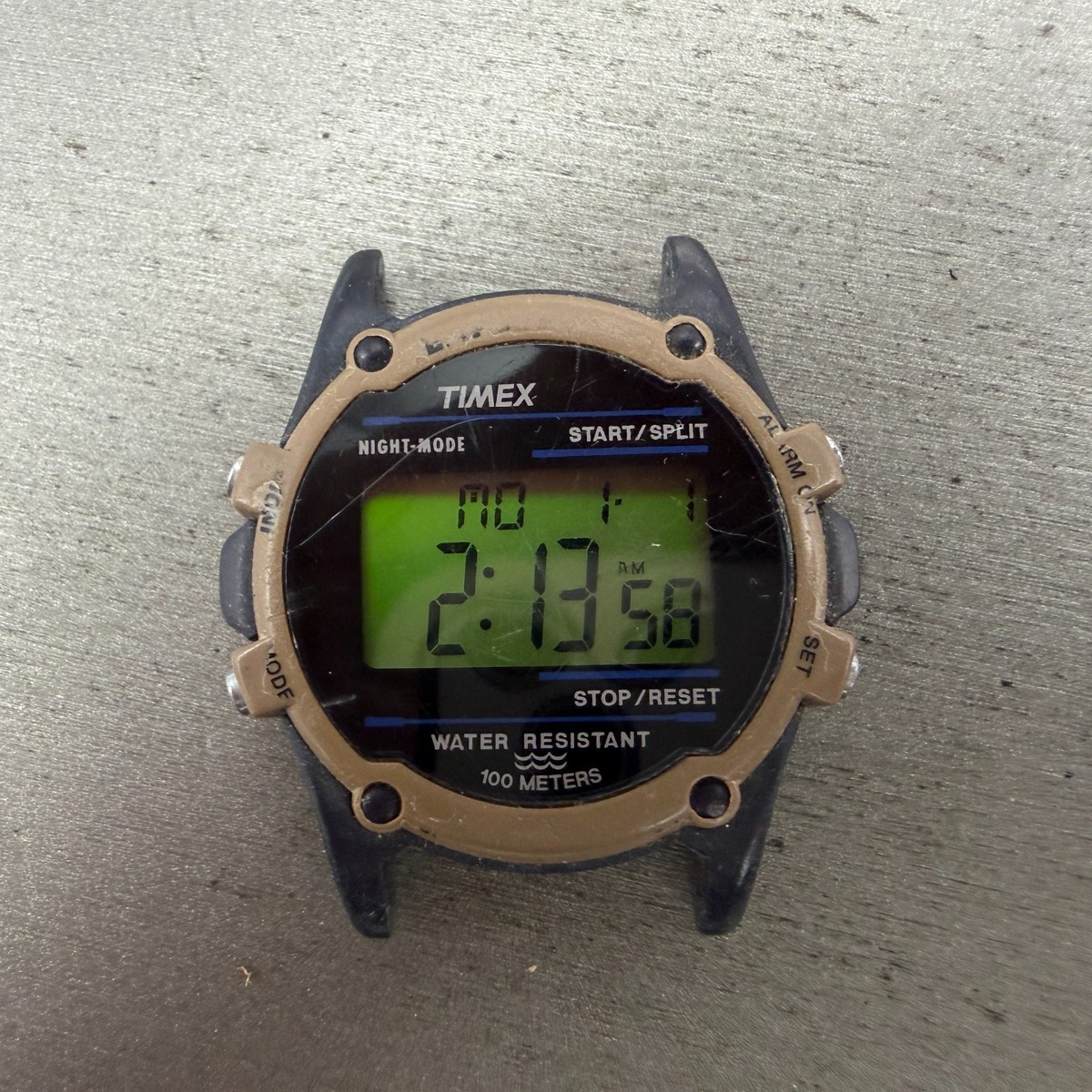 Timex Expedition Watch Men 38mm Digital Brown Black Alarm Chrono
