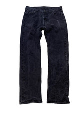 Vintage Levi's 501 Jeans Mens 36 X 34 Regular Fit Button Fly Black Denim