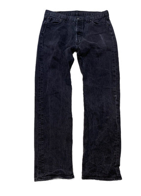 Vintage Levi's 501 Jeans Mens 36 X 34 Regular Fit Button Fly Black Denim