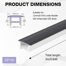Silicone LED Strip Channel Cover Profile for Embedded Flexible Light Diffuser UK