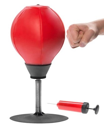 Vat19 Desktop Punching Bag, Stress Relief for 13.5'' x 7.25'' diameter, Red
