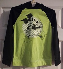 DISNEY MICKEY MOUSE JUMPING BEANS ATHLETIC Kids Sz 10 LONG SLEEVE Hoodie Shirt