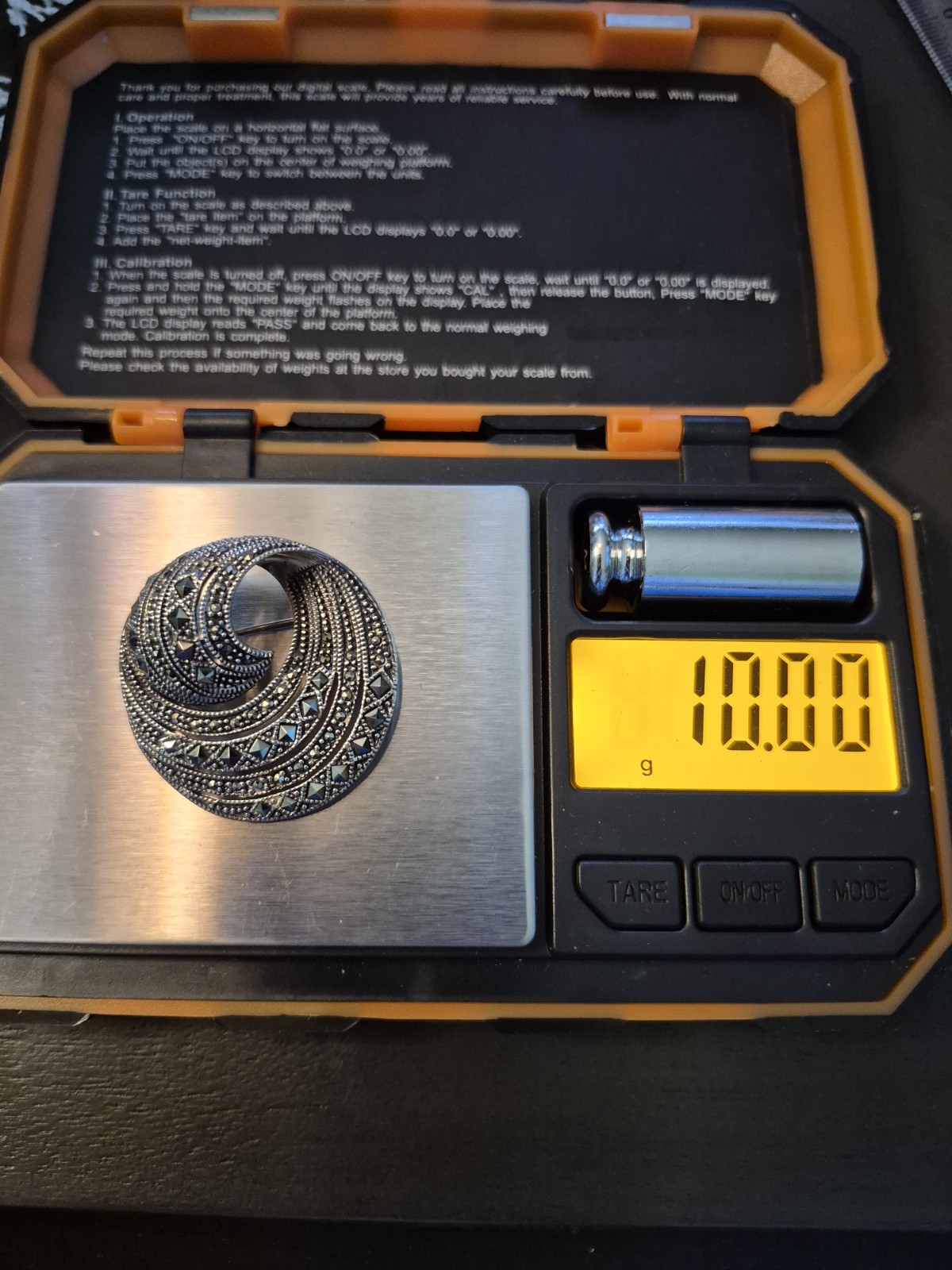 2 Antique Signed A925 Solid Sterling Silver & Gem… - image 5