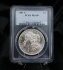 1881-S Morgan $1 Dollar Silver Dollar Coin PCGS MS65+ San Francisco CN919