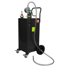 New Fuel Caddy Fuel Storage Tank 30 Gallon 4 Wheels with Manuel Portable Pump