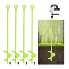 18" Long Ground Anchors 4 Pack, Spiral Blade Earth Anchor kit Screw in, Heavy...