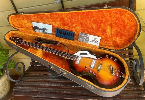 Vntg 1960's VOX Astro IV Bass + Case Strap Case Candy USA SELLER Free Ship!! WOW - Picture 1 of 22