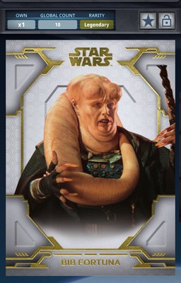 Topps Star Wars Card Trader 2025 Bib Fortuna Antiquities  Legendary Gold DIGITAL