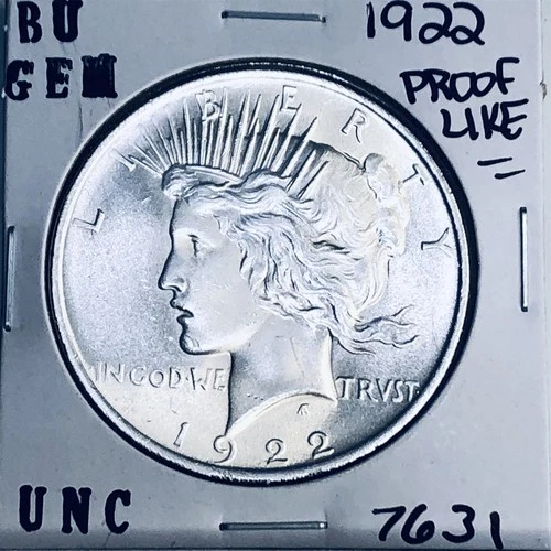 1922 P BU GEM PEACE SILVER DOLLAR UNC MS+++ U.S. MINT RARE COIN 7631