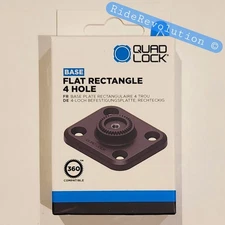 QUAD LOCK Quad Lock 360 Base - Flat Rectangle Base *4 HOLE* - NEW, FREE SHIPPING