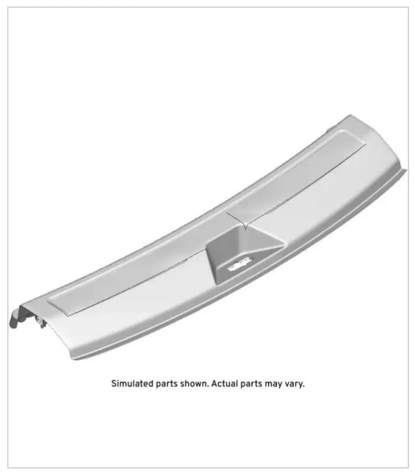 Chevrolet Tahoe Suburban 2021-2025 placa de umbral de carga cromada negra 85124294 Foto 2 de 3