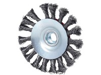KS Tools 340.0050 Rostfreie Kegelform-StahldrahtrundbüRste, 0,5Mm, Ø 100Mm