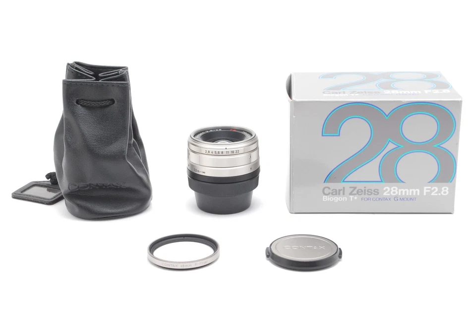 [UNUSED w/Box] Contax Carl Zeiss Biogon 28mm F2.8 T* Lens For G1 G2 From JAPAN - Image 2 of 4